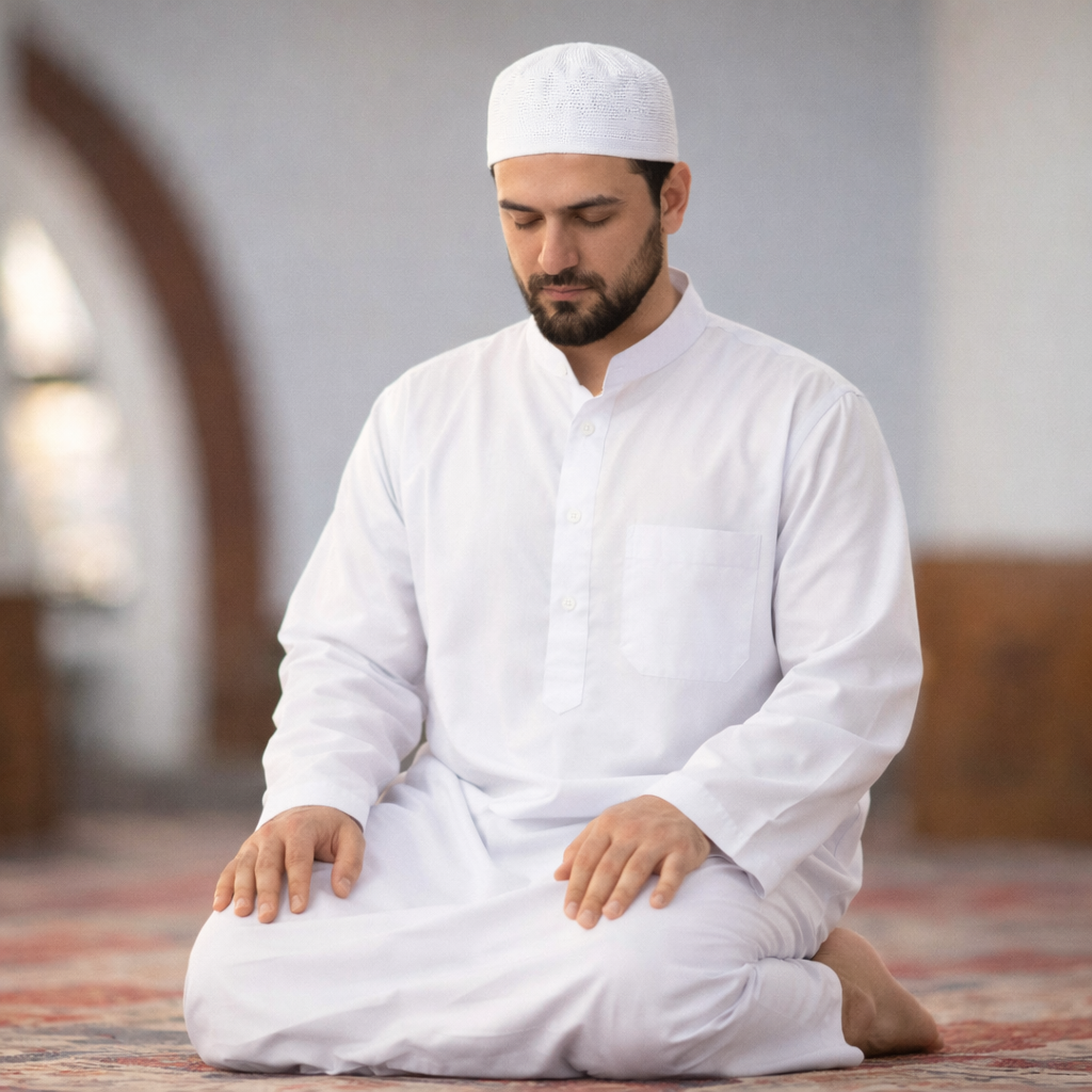 Namazda oturuş görseli